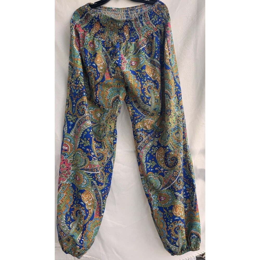 SHEIN Clasi XL Bohemian Style Printed Harem Pants With Elastic Cuffs,